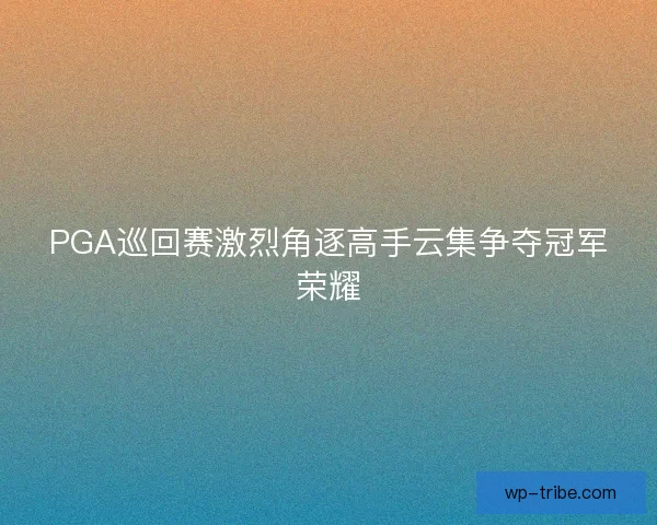 PGA巡回赛激烈角逐高手云集争夺冠军荣耀